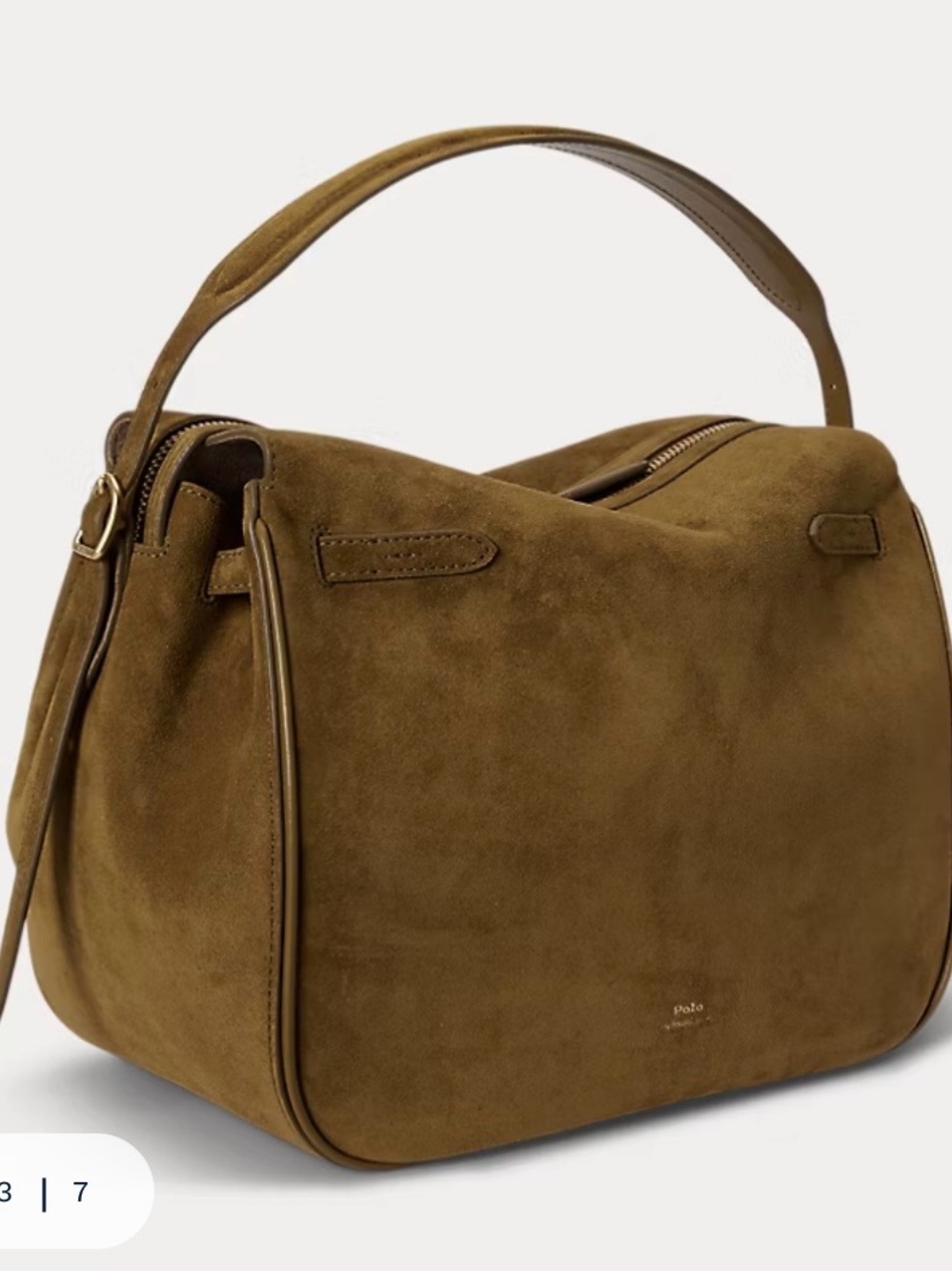 Polo ID Suede Satchel (BNWT) - Picture 2 of 7